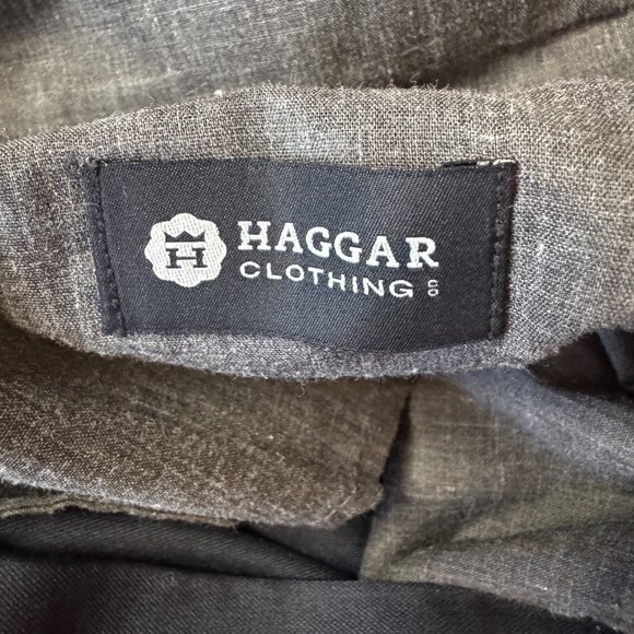 HAGGAR Cool 18 Men's Dress Pants Gray Size Tag: 36x30 Gripper‎ Waistband Slacks - Picture 9 of 14
